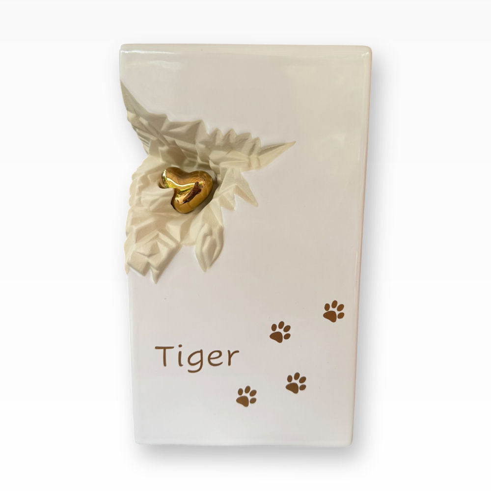 Keramikurne Herz Tierurne für Zuhause