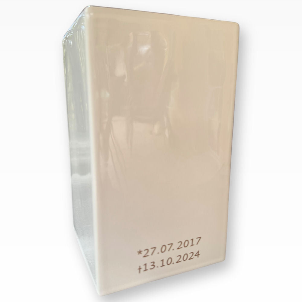 Keramikurne Herz Tierurne für Zuhause