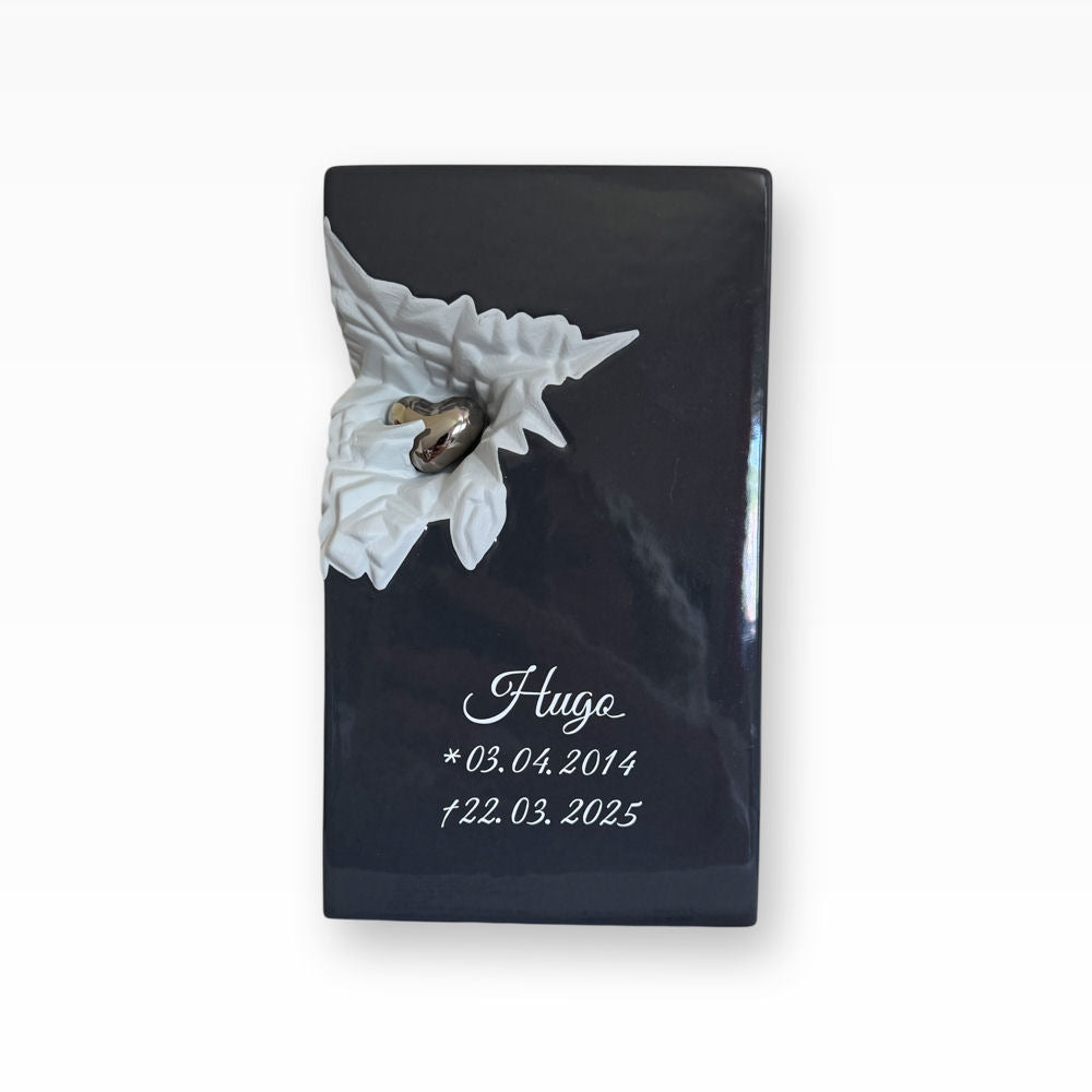 Keramikurne Herz Tierurne für Zuhause