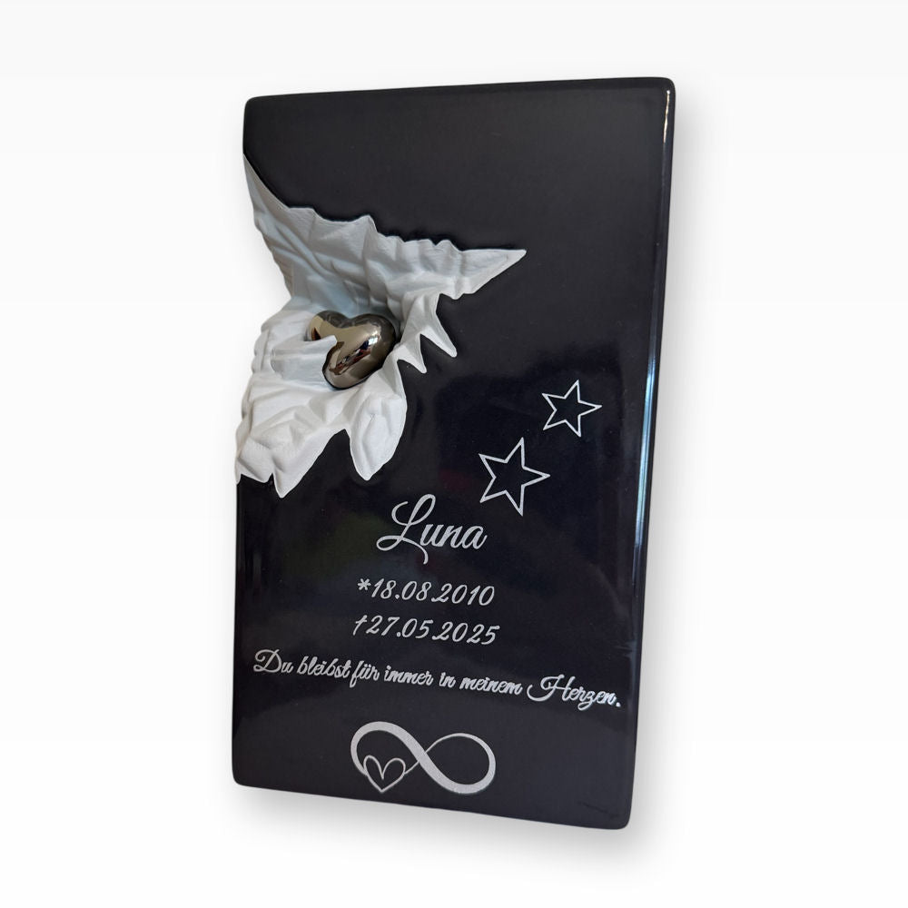 Keramikurne Herz Tierurne für Zuhause