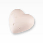 Keramikurne Herzform mit kleinen Pfötchen