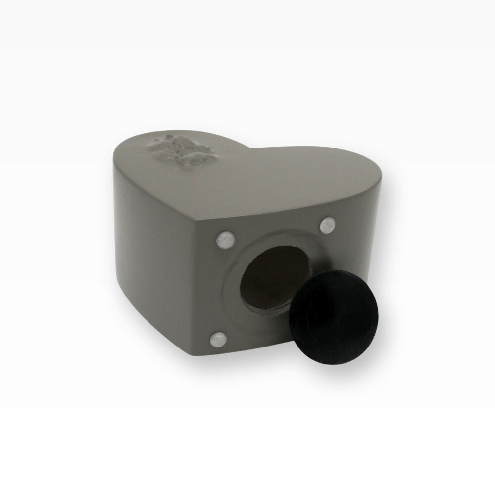 Herzurne aus Keramik mit individuellem Pfotenabdruck