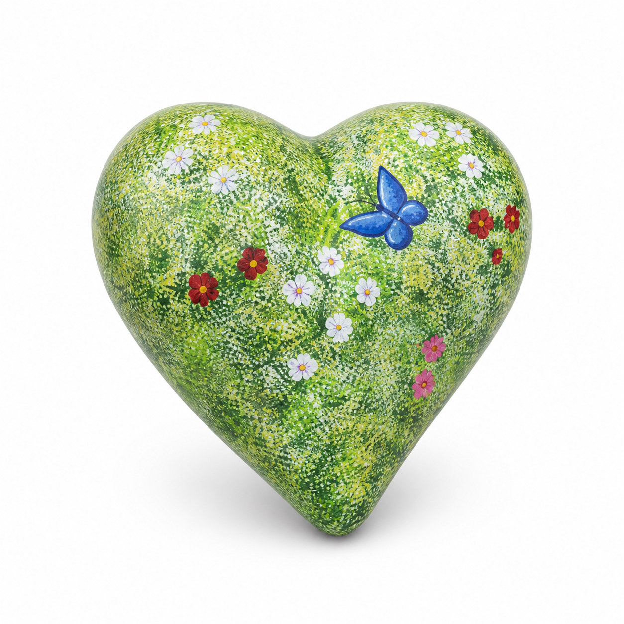 Keramikurne Herz Blumenwiese 2,5 Liter