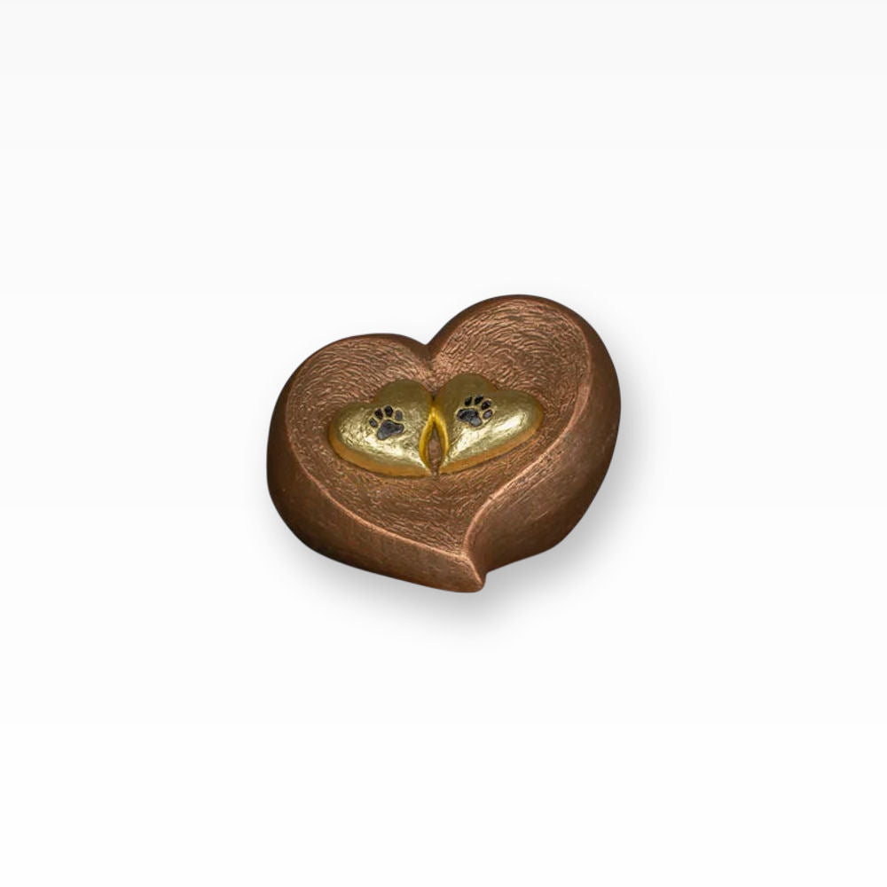 Urne für Tiere in Herzform Doppelurne