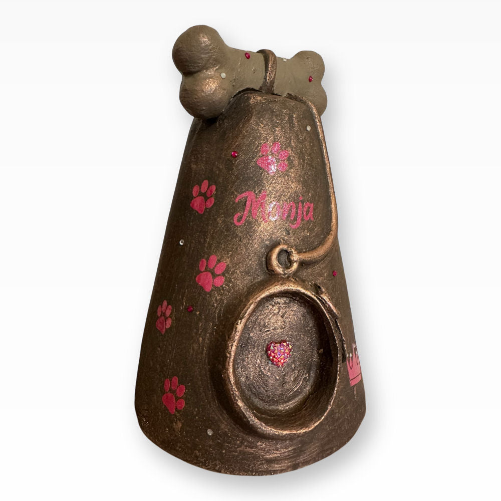 Hundeurne Keramik Halsband Knochen