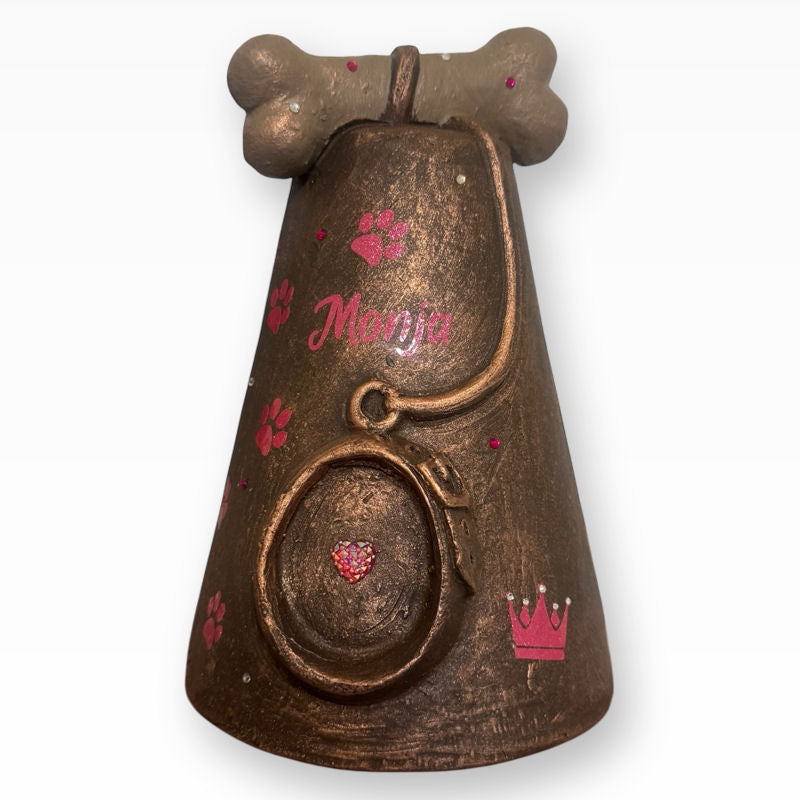 Hundeurne Keramik Halsband Knochen