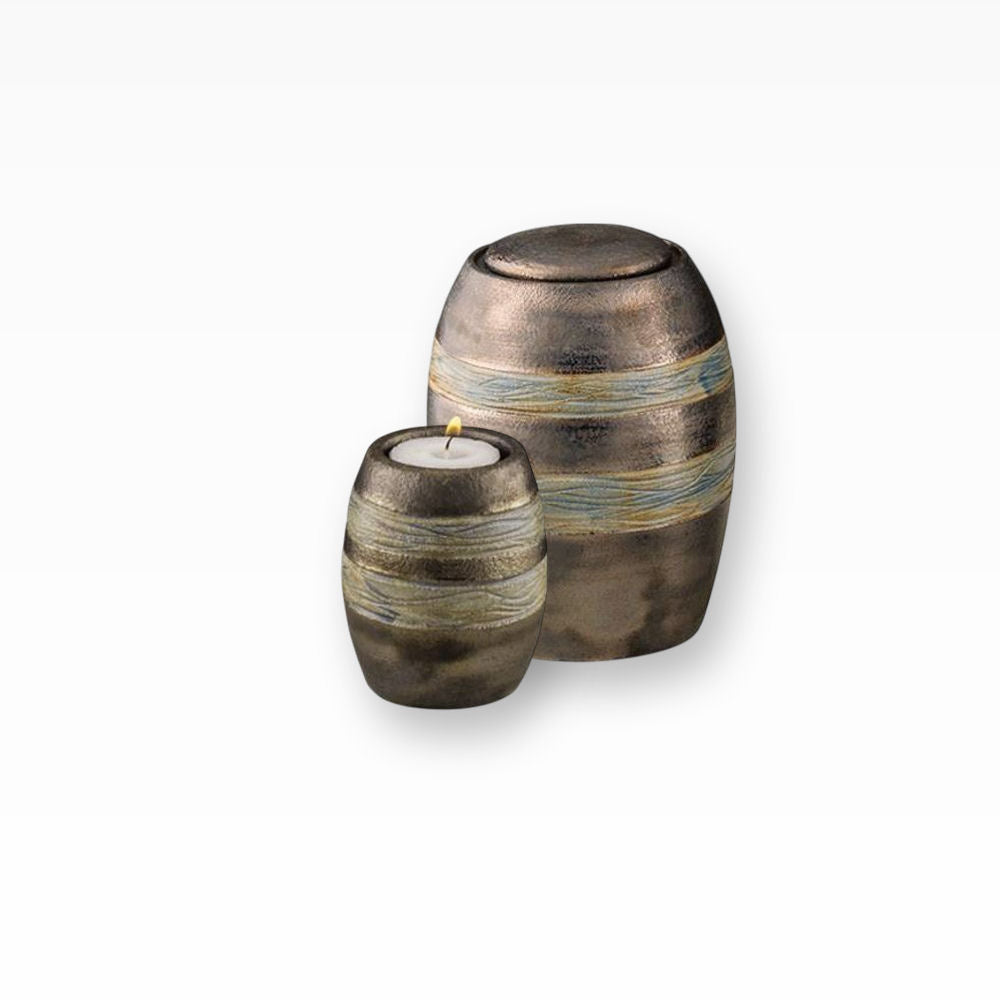 Urne Metallic aus Keramik