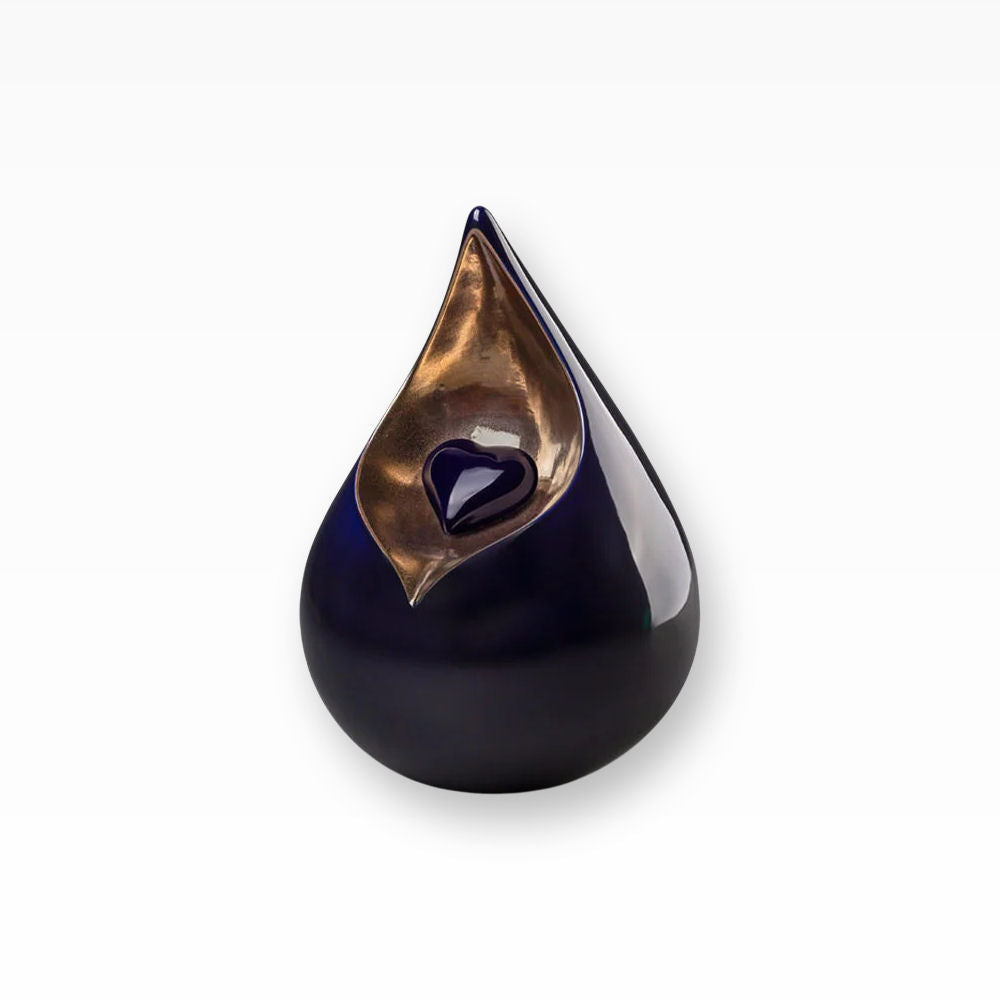 Urne aus Keramik Träne mit kleinem Herz