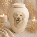 Tierurne Vase aus Keramik Portrait bemalt nach deinem Tier