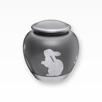 Kleintierurne für Kaninchen und Hasen Anthrazit Silber