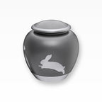 Kleintierurne für Kaninchen und Hasen Anthrazit Silber