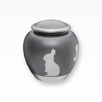 Kleintierurne für Kaninchen und Hasen Anthrazit Silber