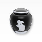 Kleintierurne für Kaninchen und Hasen Schwarz Silber