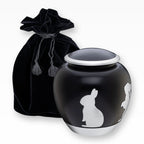 Kleintierurne für Kaninchen und Hasen Schwarz Silber