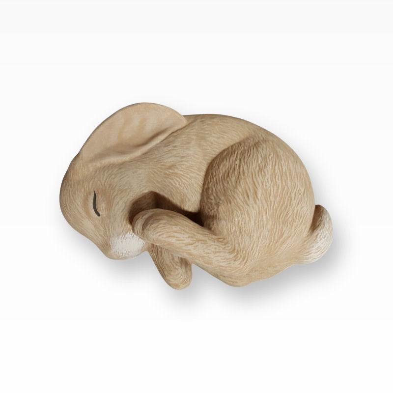 Urne für Hasen und Kaninchen Schlafend bemalt nach Fotovorlage