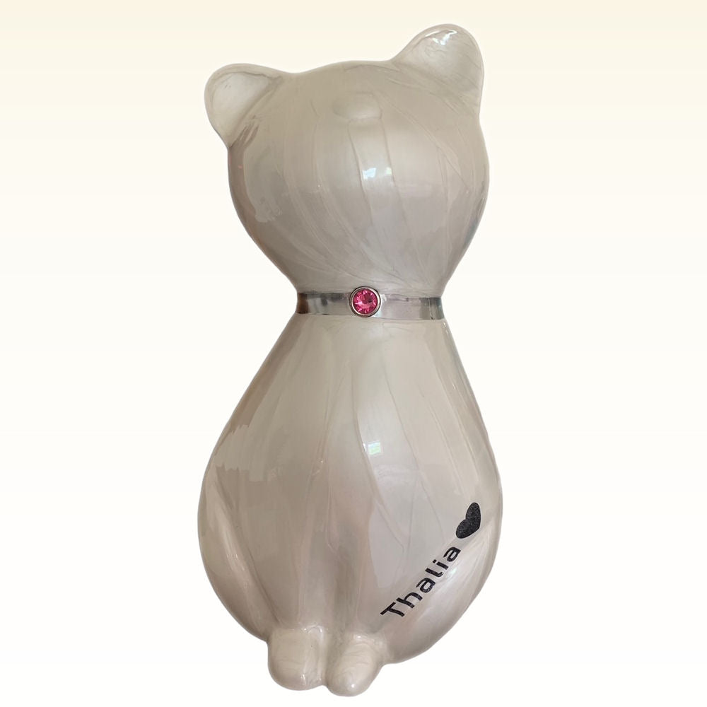 Loveurns Katzenurne Katzenfigur mit Kristall