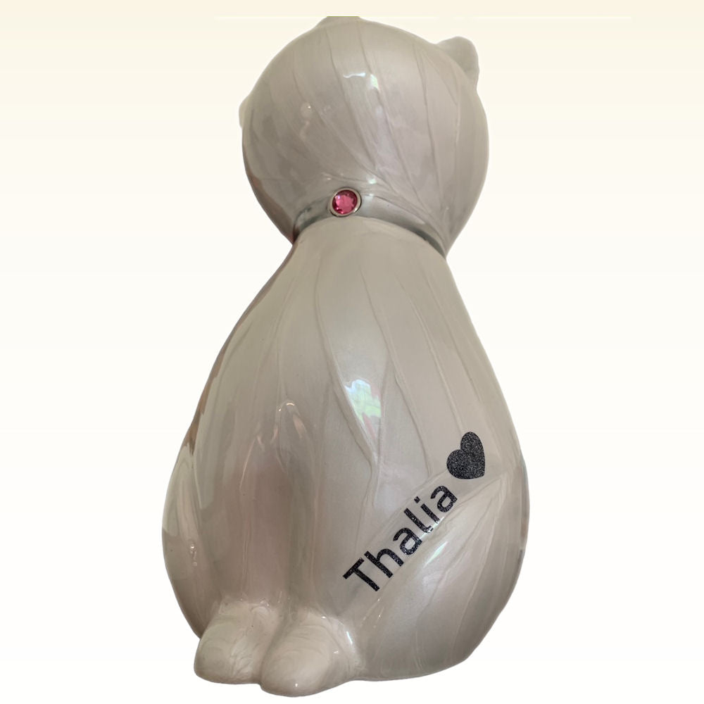 Loveurns Katzenurne Katzenfigur mit Kristall