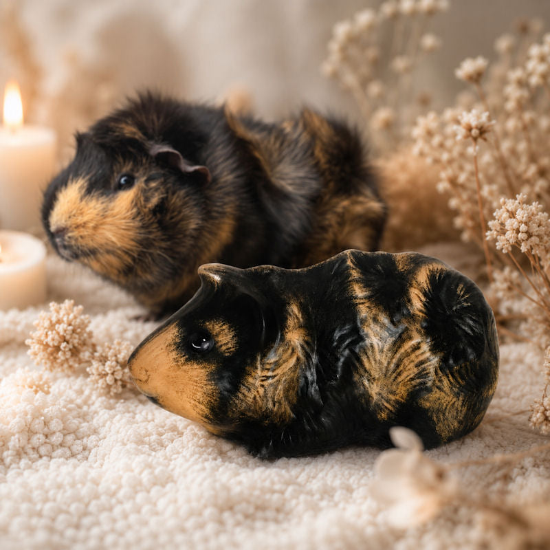 Urne für Meerschweinchen bemalt nach Foto
