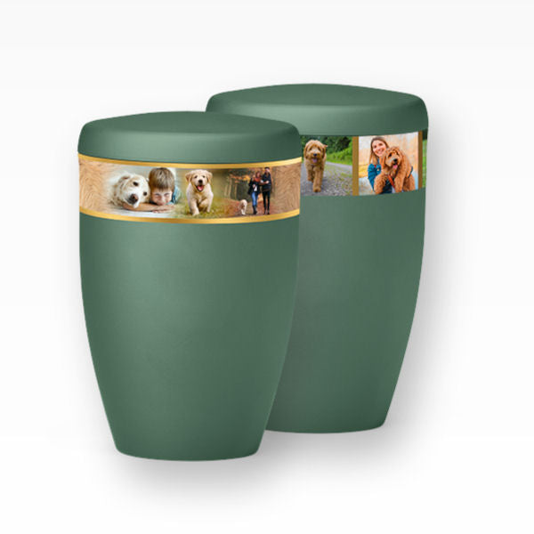 Tierurne mit persönlichem Fotoband