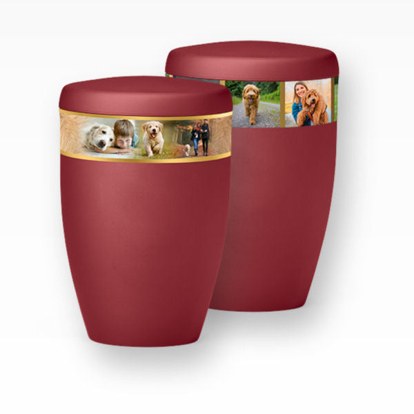 Tierurne mit persönlichem Fotoband