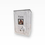 Pferdeurne Marmoroptik mit Bilderrahmen und Pferdekopf in 3D