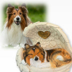 Monello® Urne für Hunde mit langem Fell bemalt nach Foto