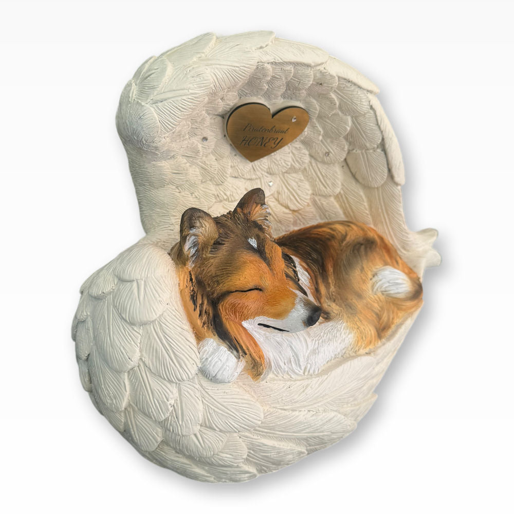 Monello® Urne für Hunde mit langem Fell bemalt nach Foto