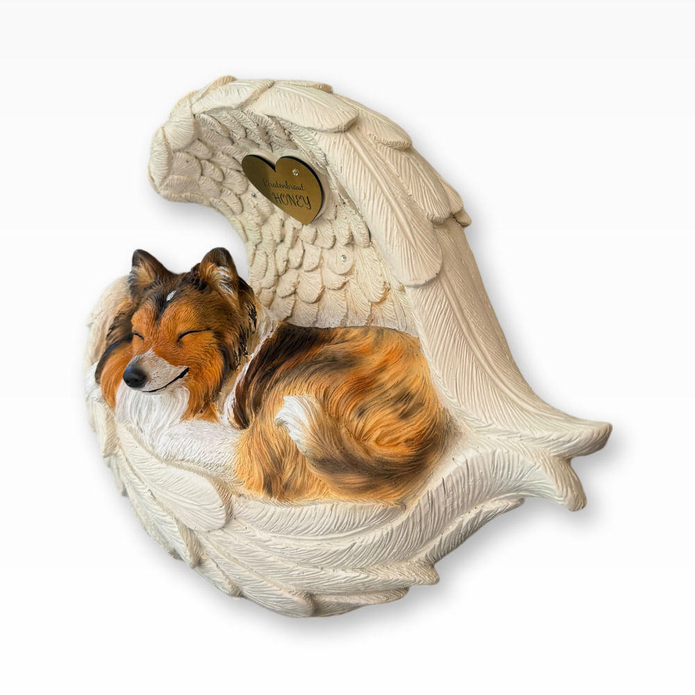 Monello® Urne für Hunde mit langem Fell bemalt nach Foto