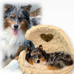 Monello® Urne für Hunde mit langem Fell bemalt nach Foto