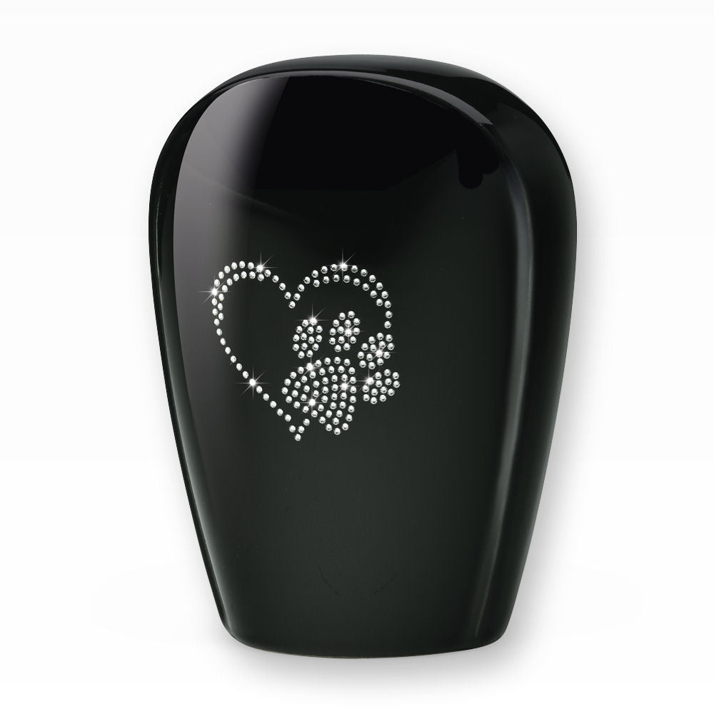 Heiso Tierurne Keramikurne Modern Kristallsteine