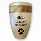 Heiso Tierurne Pfoten im Sand