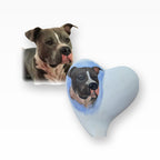 Monello Portraiturne Keramikherz Tierurne bemalt nach Foto