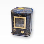 Tierurne in Marmor Optik mit Teelicht und Bilderrahmen