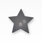 Tierurnen Stern mit Pfötchen aus Kristallsteinchen