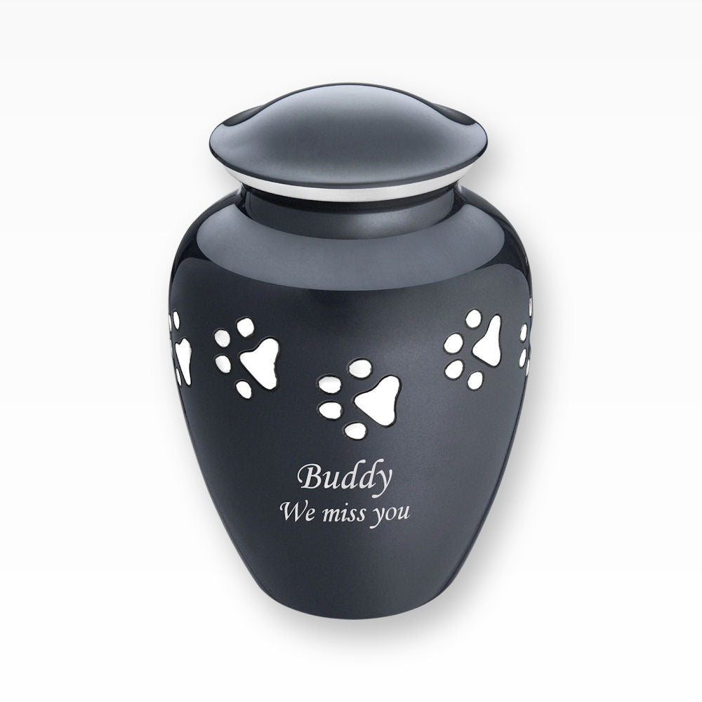 Loveurns Classic Tierurne Midnight mit Pfötchen