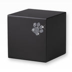 Heiso Tierurne Würfelurne Pfote aus Strasssteinchen