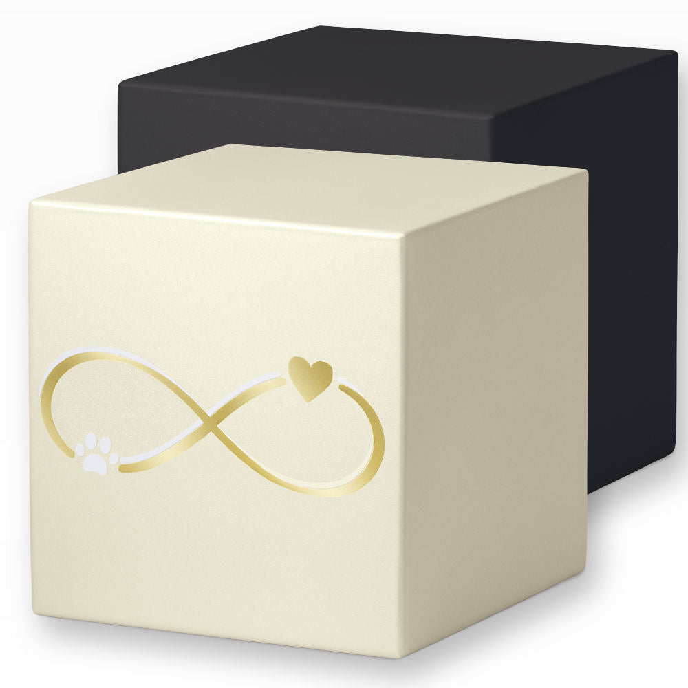 Heiso Tierurne Würfelurne Herzpfote-Unendlich