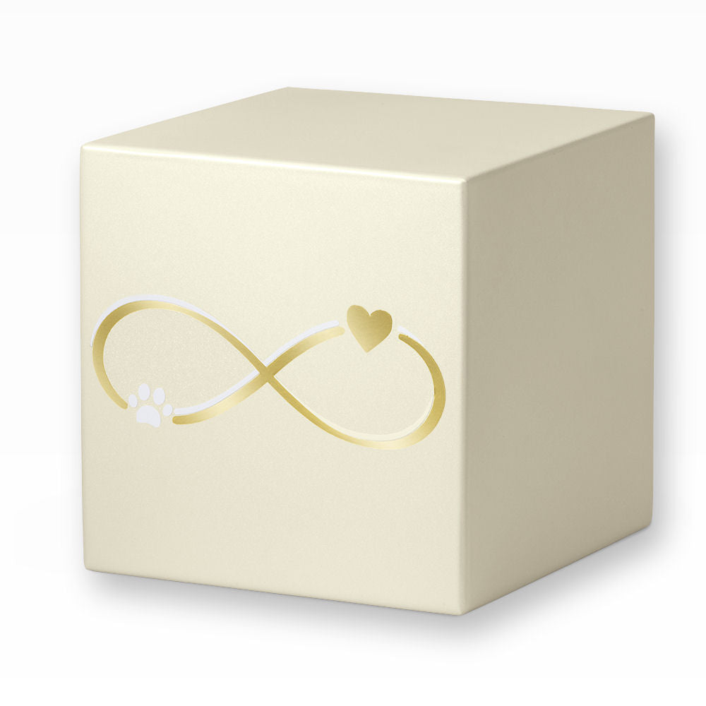 Heiso Tierurne Würfelurne Herzpfote-Unendlich