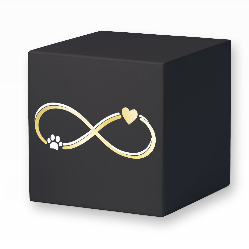 Heiso Tierurne Würfelurne Herzpfote-Unendlich