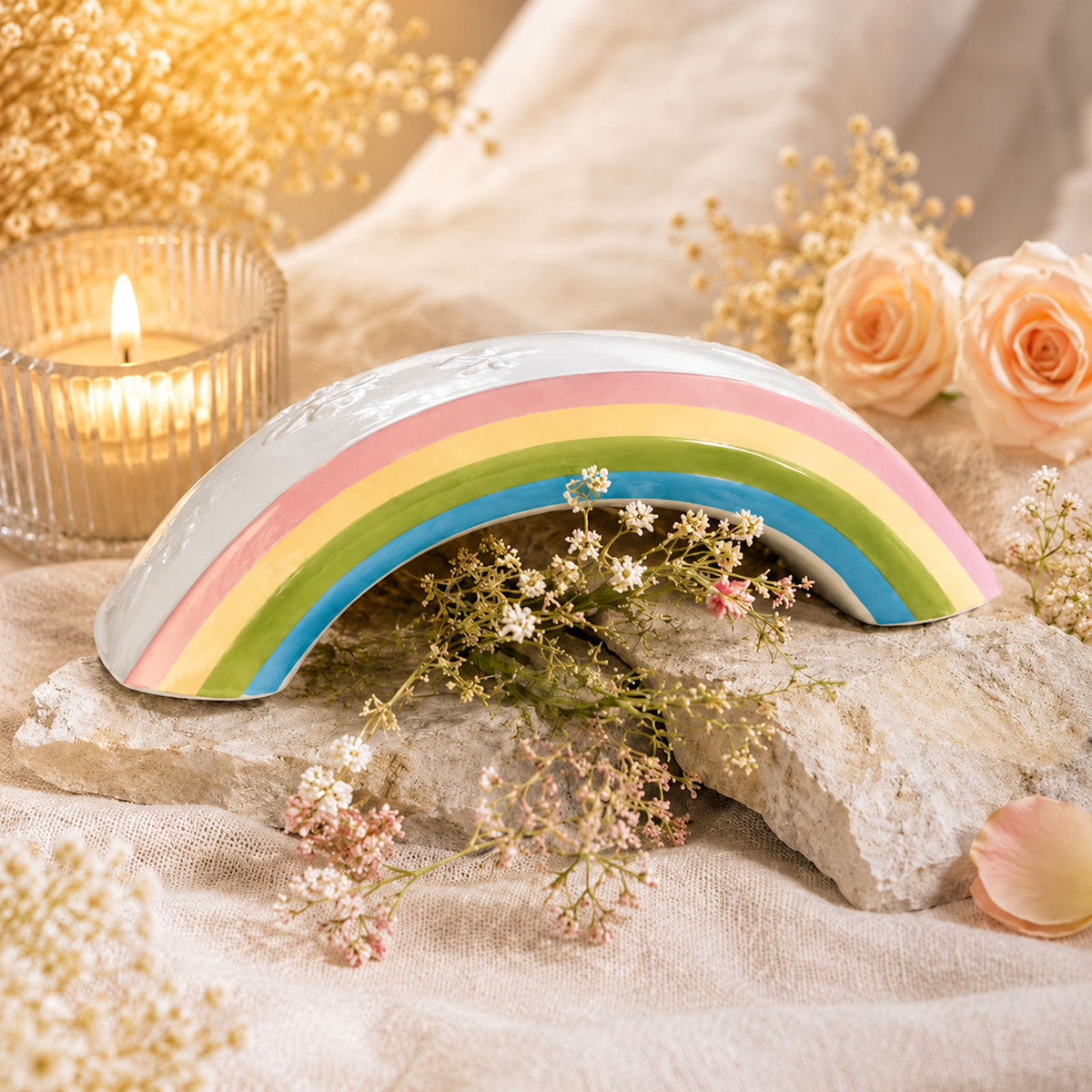 Monello Tierurne Regenbogenbrücke aus Keramik