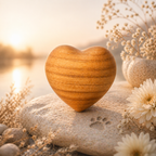 Erinnerungsstück Heart Kirschholz für einen kleinen Teil Asche