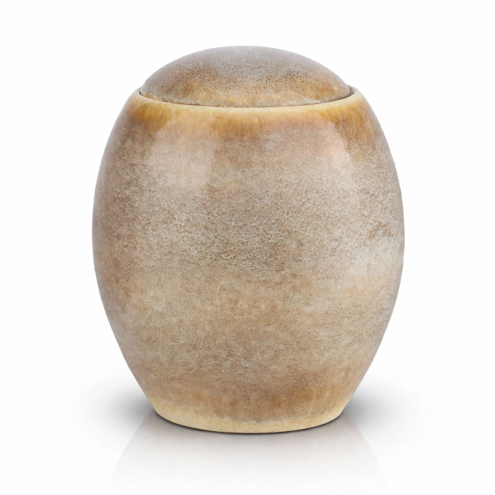 Keramikurne Farbenspiel Braun-Beige