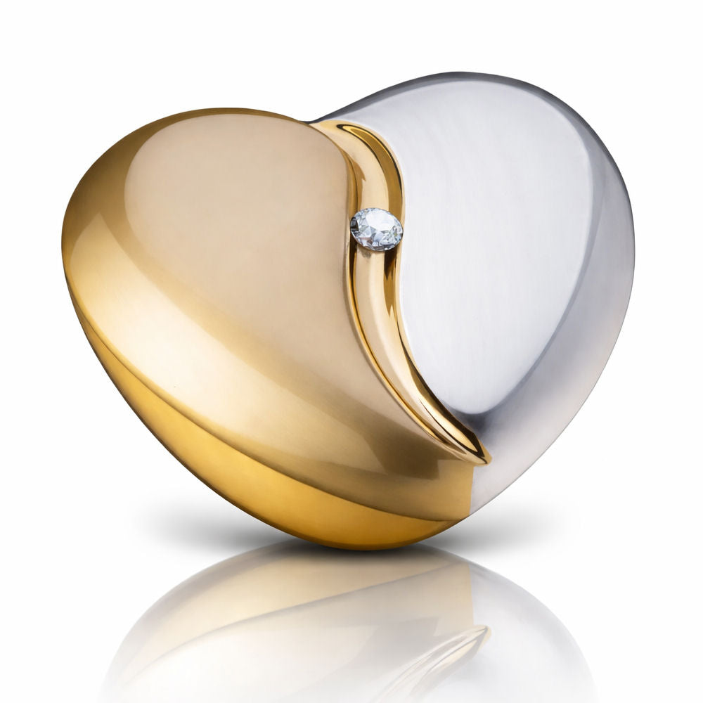 Loveurns Humanurne Von Herzen mit Kristall