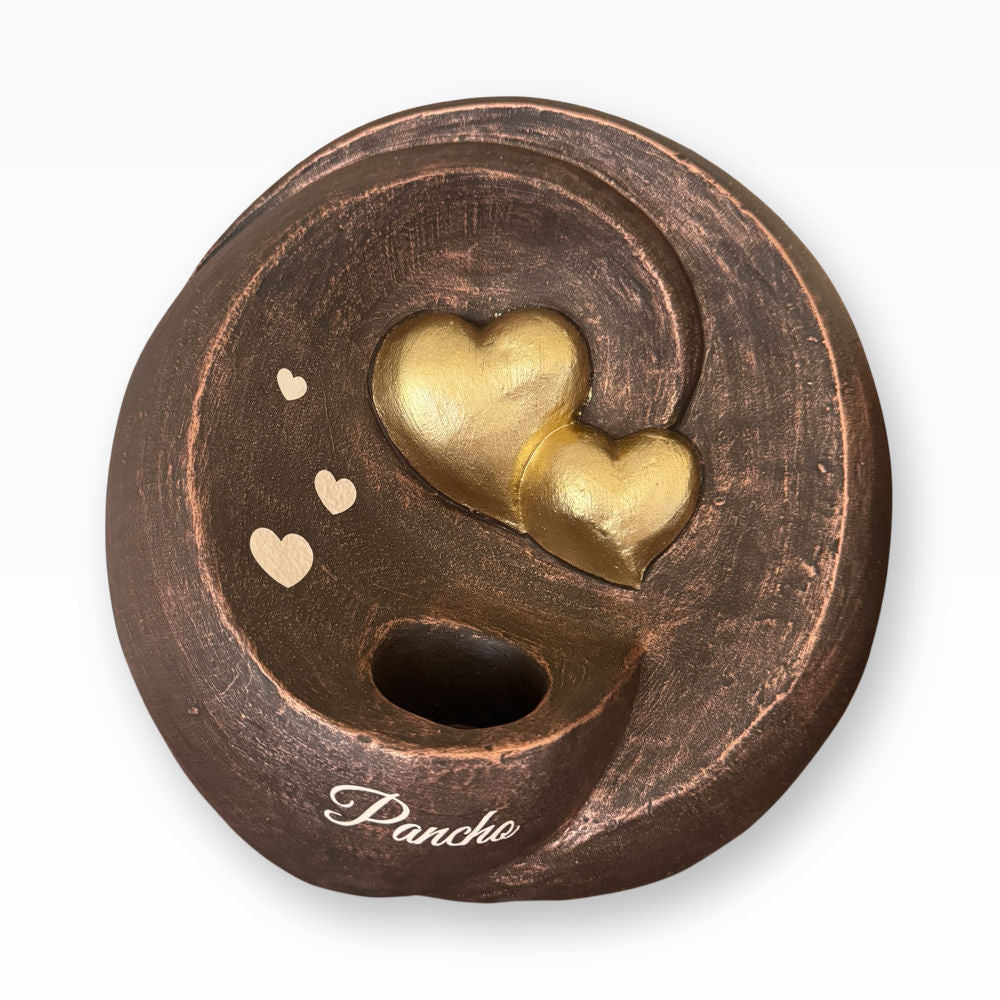 Urne Doppelherz mit Teelicht