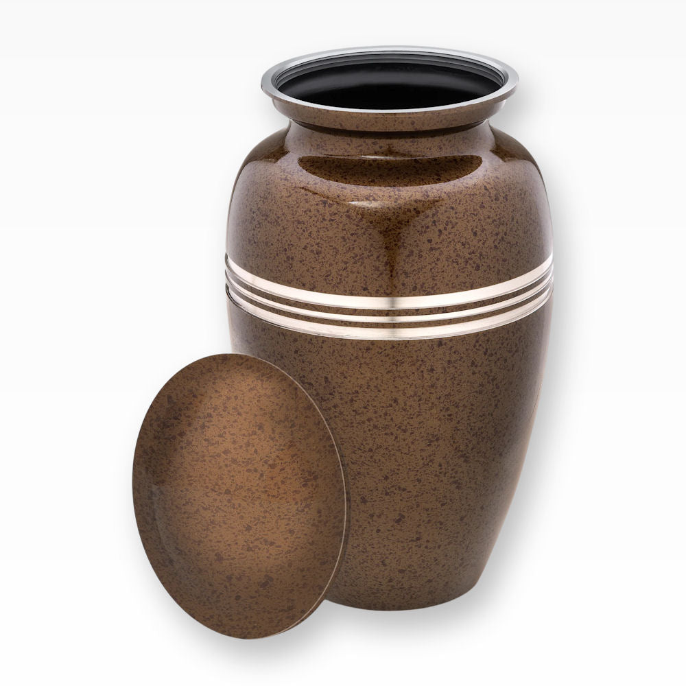 Loveurns Classic Urne mit Zierrand für die Beisetzung gesprenkelt