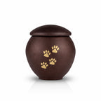 Tierurne mit Pfotenmotiv – Würdevolle Erinnerung für treue Begleiter