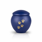 Tierurne mit Pfotenmotiv – Würdevolle Erinnerung für treue Begleiter