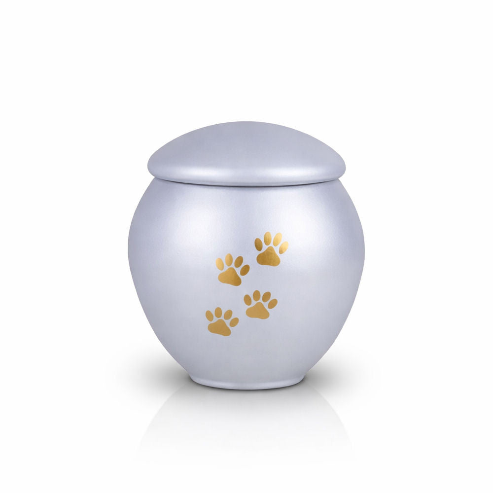 Tierurne mit Pfotenmotiv – Würdevolle Erinnerung für treue Begleiter